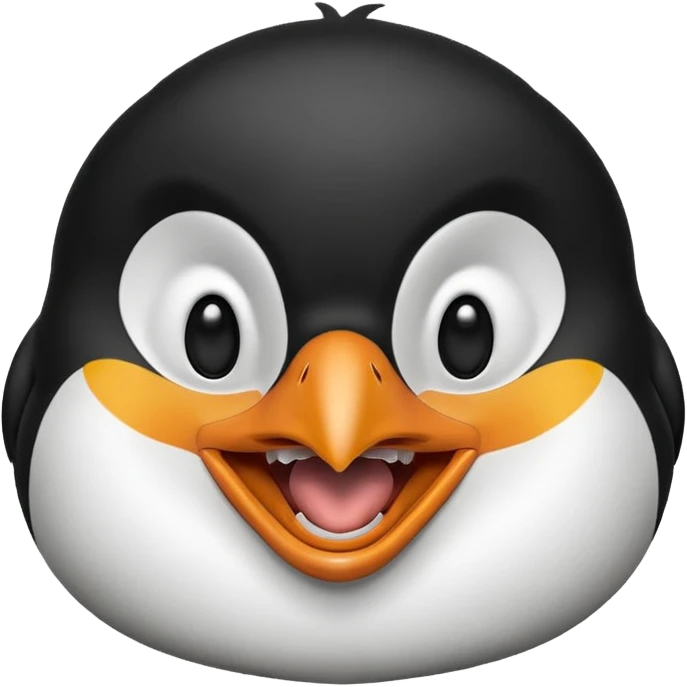 laughing penguin emoji