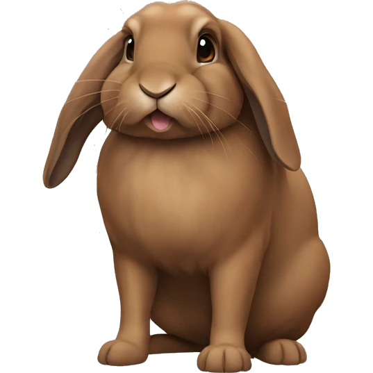 hungry brown lop bunny emoji
