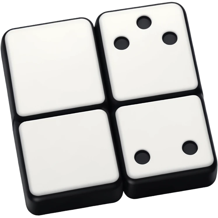 una ficha de dominó emoji