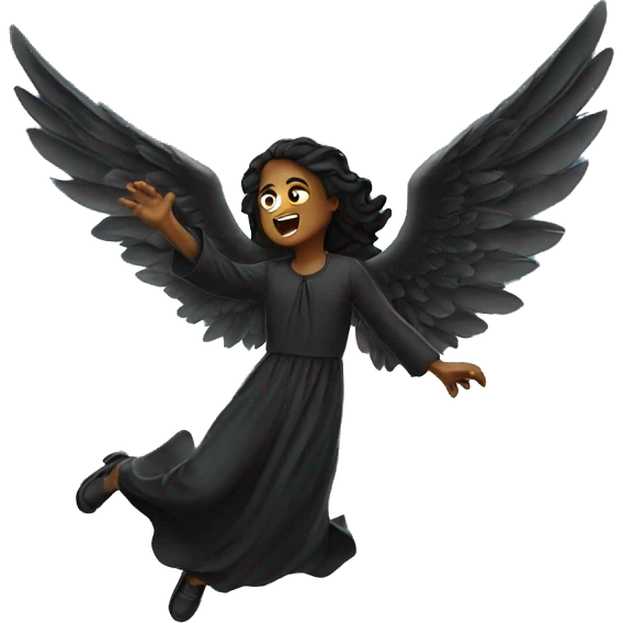 dark angel falling from the sky emoji