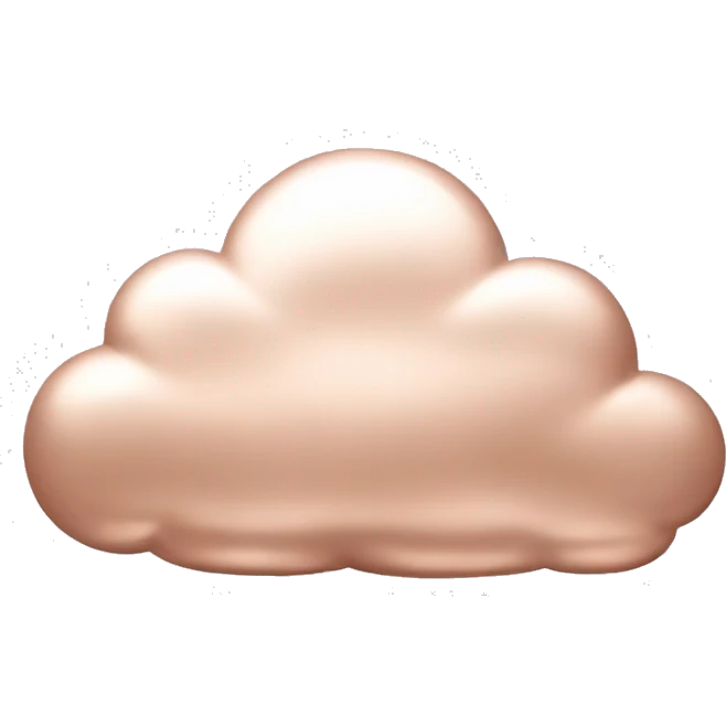 Releastice rose gold cloud emoji