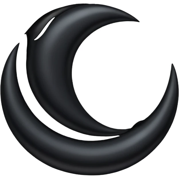 حلال ماه مشکی emoji