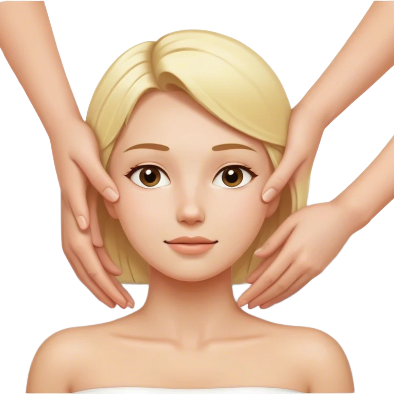 Blonde girl getting a massage emoji