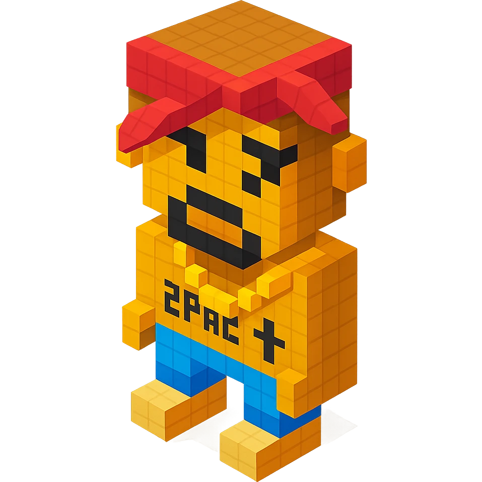 Lego version of rapper 2Pac emoji