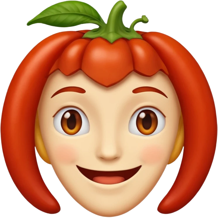 a smiling face with paprika emoji