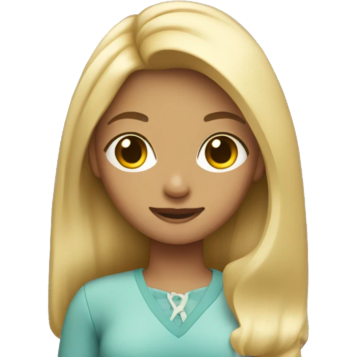 Girl with a skirt and blonde hair emoji