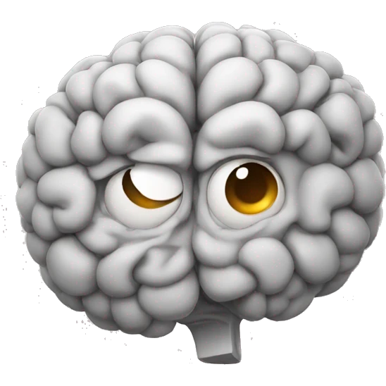 goofy brain emoji