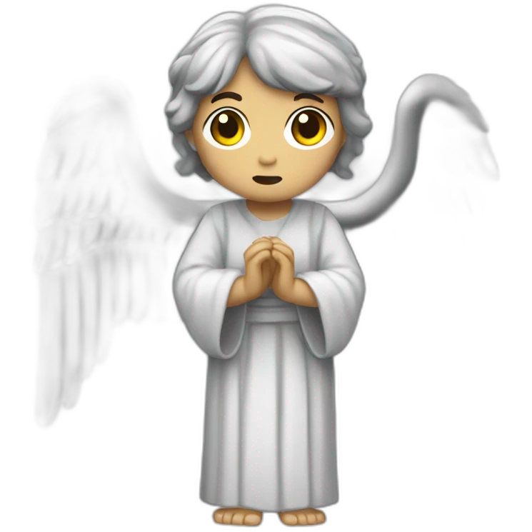 Asian weeping angel full body emoji