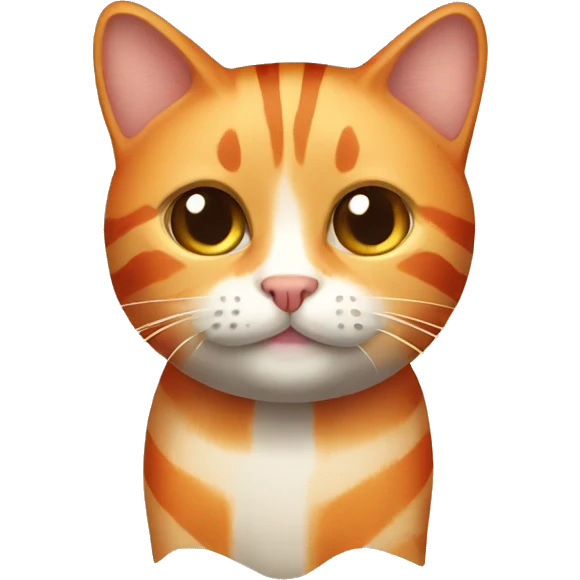 Orange striped cat emoji