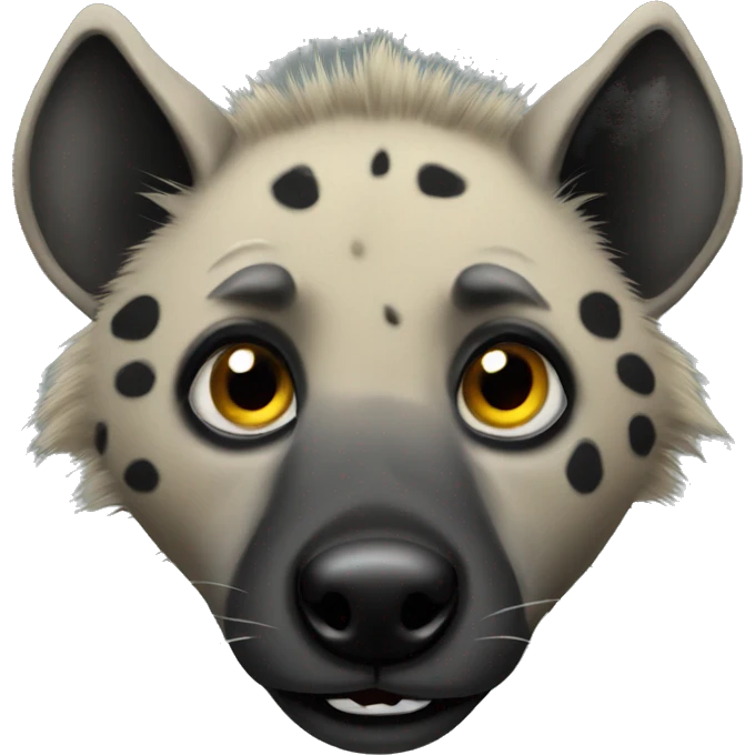 hyena with black eyes emoji
