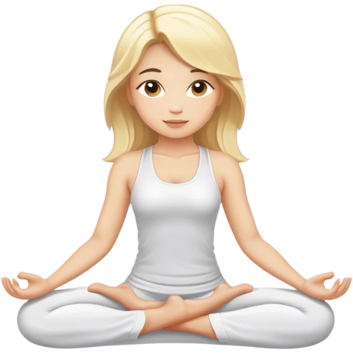 angelic blonde yoga girl emoji