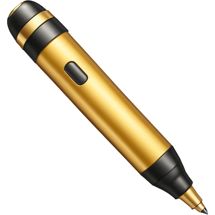 golden permanent marker emoji, with a shiny effect emoji