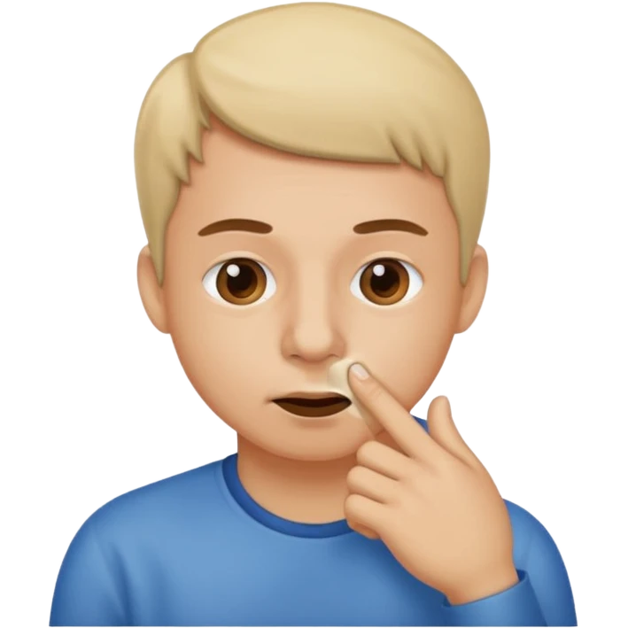 Thumb picking nose emoji