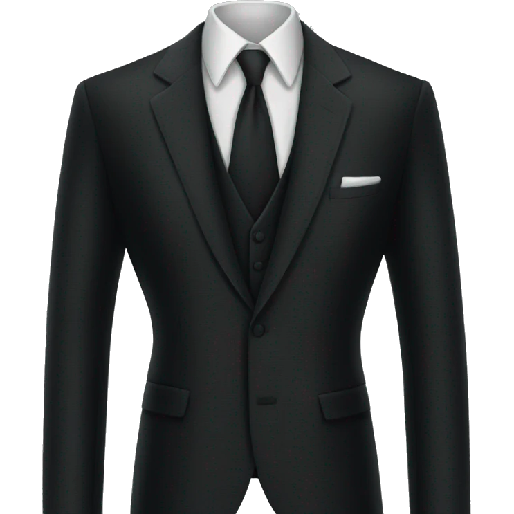 a black suit piece of cloth item only emoji