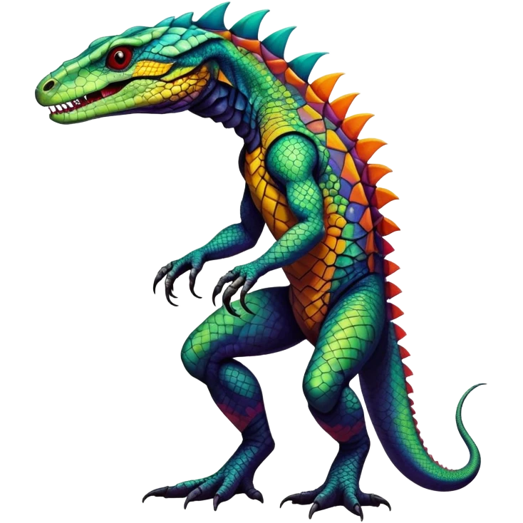 Gothic badass cool complex exotic colorful aesthetic-scenery-vernid-Fakémon-creature (full body) emoji