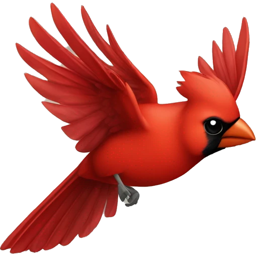 cardinal bird flying  emoji