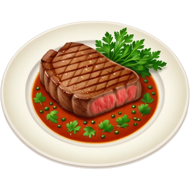 plate of steak emoji