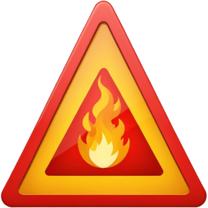 fire hazard sign emoji