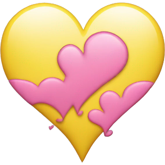left pink heart, right yellow heart emoji