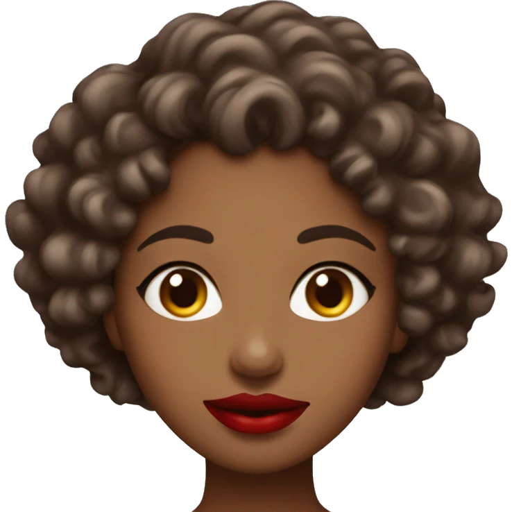 pretty-curly-chocolate-woman-red-lips- emoji