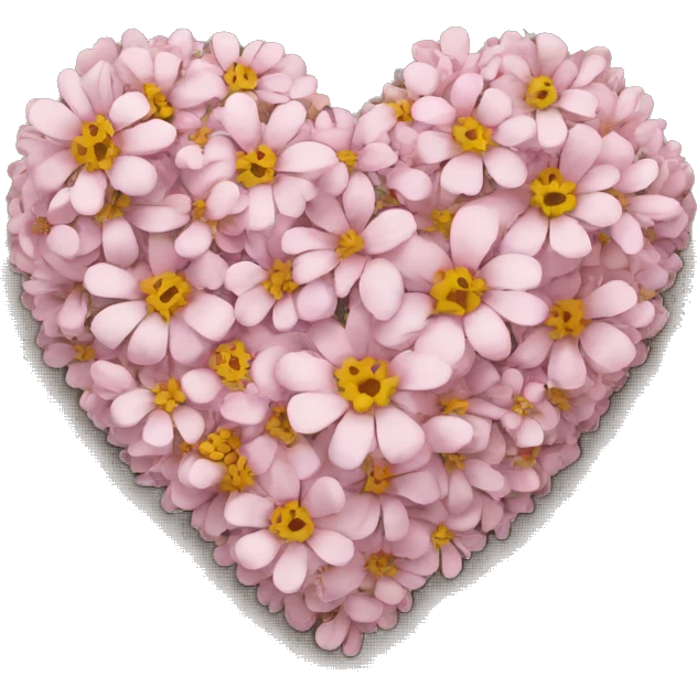 Heart made out of blossom emoji
