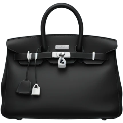 Birkin black bag  emoji