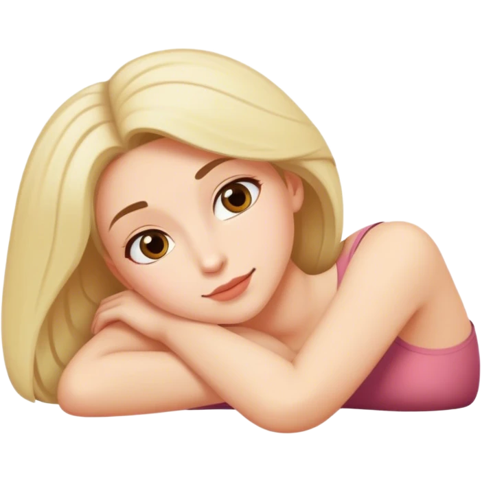 lady laying down on stomach full body  emoji