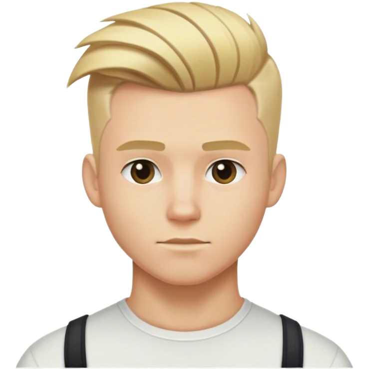 blonde male hair side swept undercut with high fade emoji