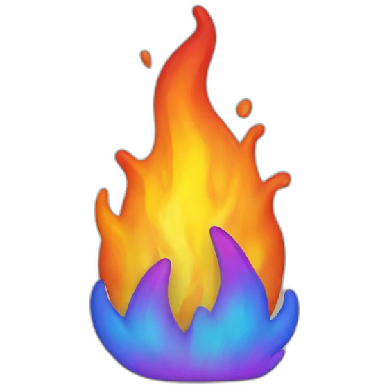 Multicolor burning emoji
