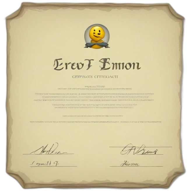 certificat emoji