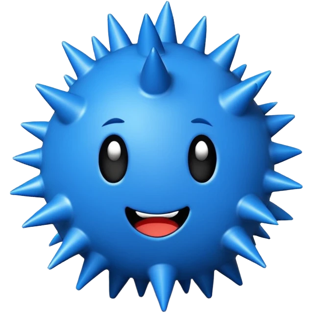 Spiky Stress Ball blue emoji