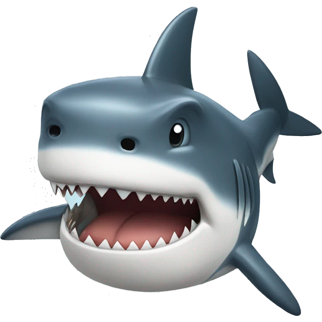 Farting shark emoji