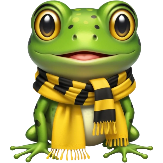 a frog with a harry potter hufflepuff house emoji
