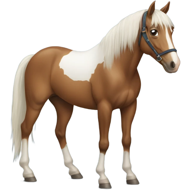 Horse wearing pants emoji