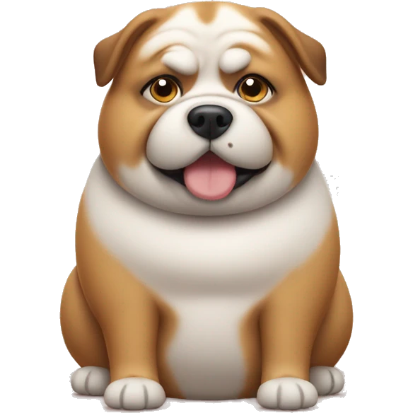 fat dog with rolls emoji
