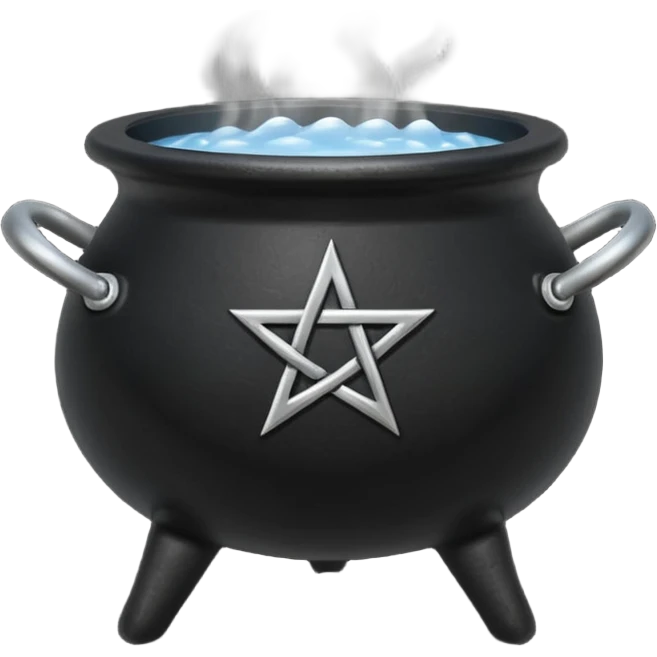 Cauldron with pentacle emoji