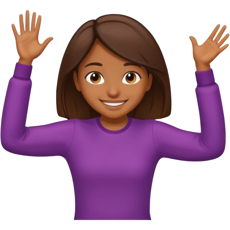 Chica morena haciendo un dab emoji