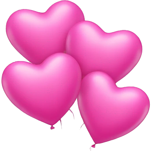 Pink heart balloons emoji