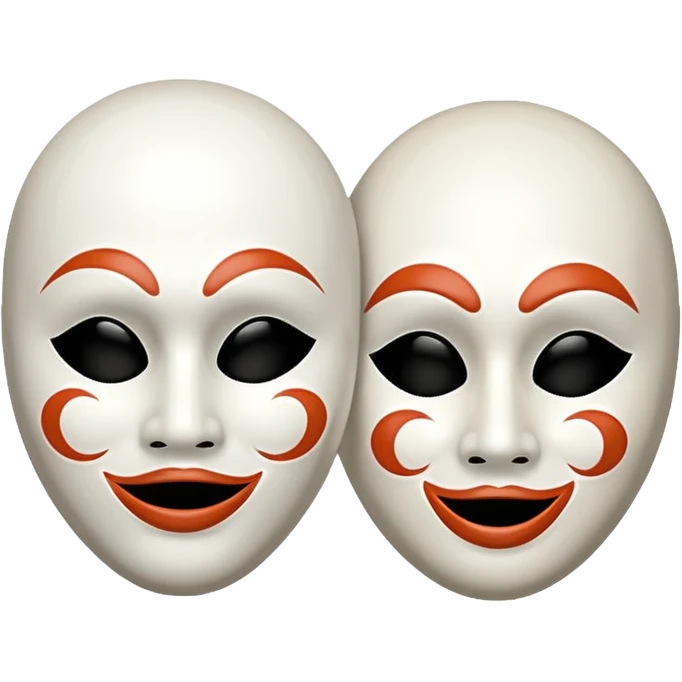 Tragedy and comedy mask happy and sad  emoji