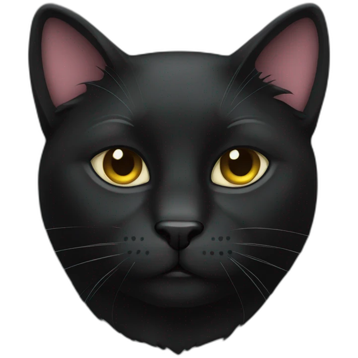 Close profile black cat emoji