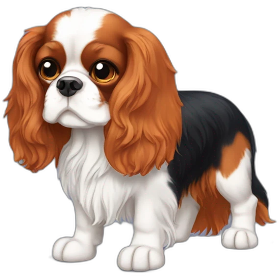 Cavalier King Charles tricolores emoji