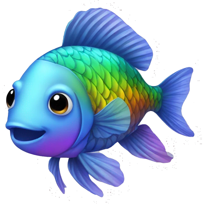 rainbow fish emoji