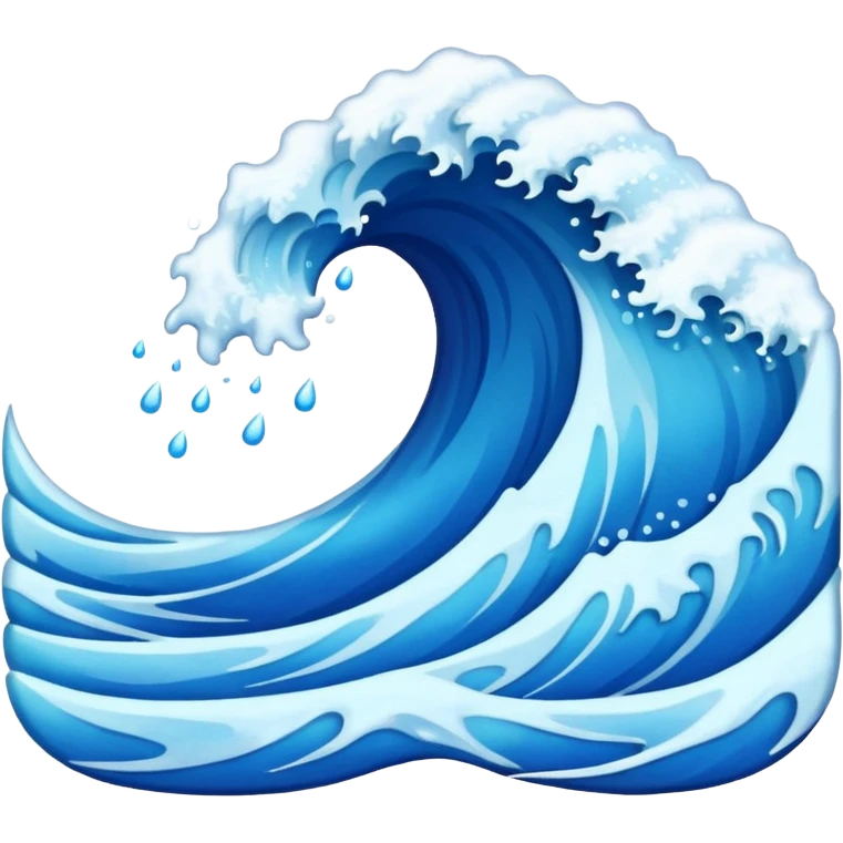 Receding wave emoji