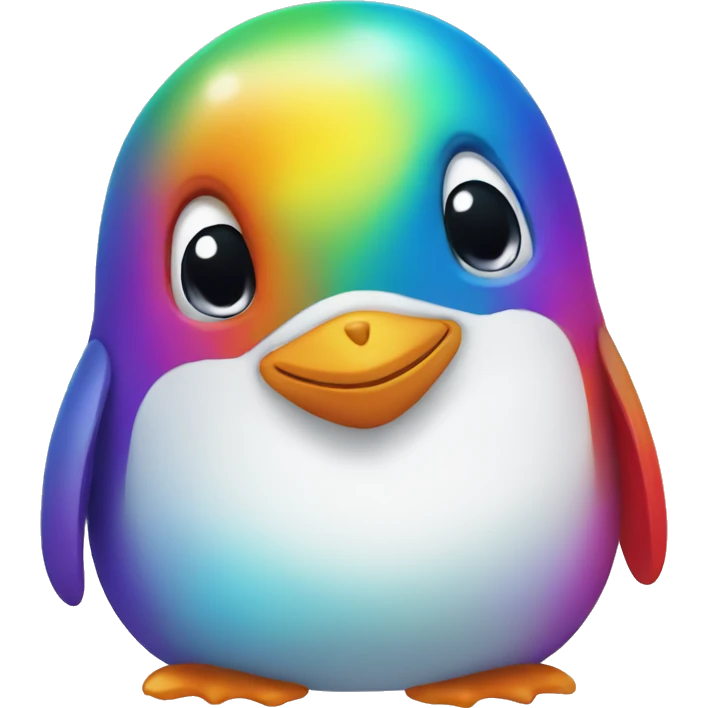 rainbow penguin emoji