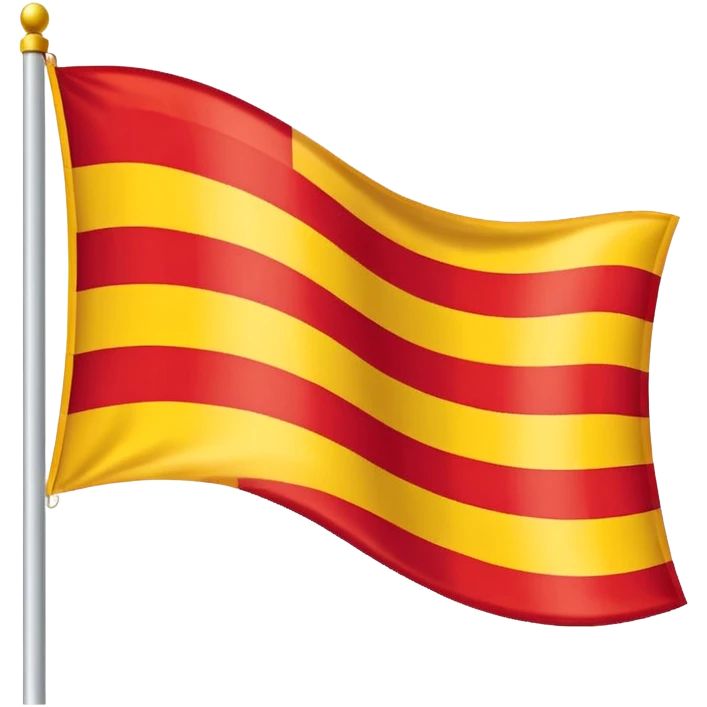 a three coloured flag with red, white & yellow colour.horizontally arranged and White in the middle emoji