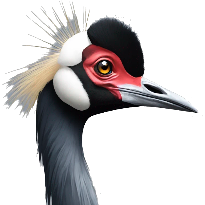 Black crowned crane emoji