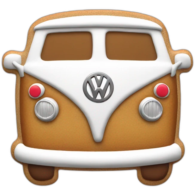 Vw camper gingerbread cookie emoji