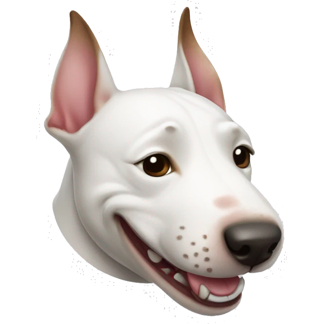 Bull terrier smiling emoji