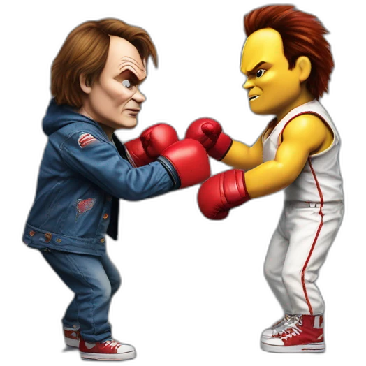Chucky boxing with Quentin tarantino emoji