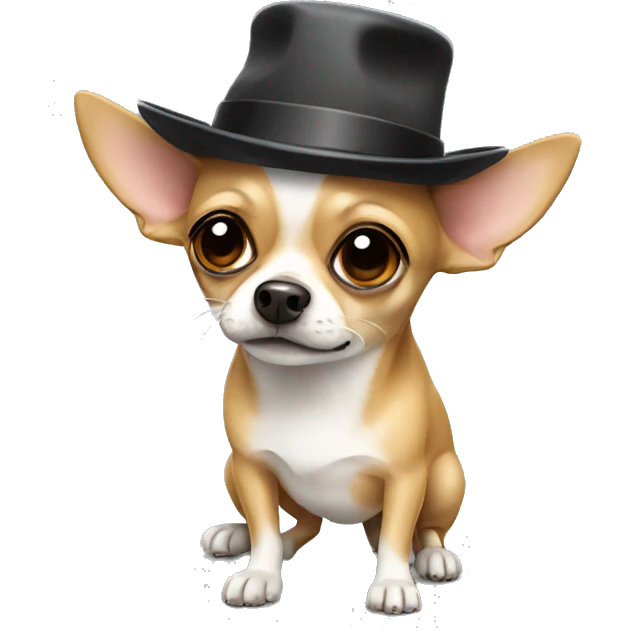 chihuahua with hat emoji
